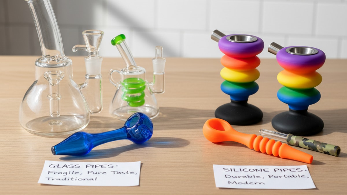 Glass vs Silicone Pipes — Material Choice Breakdown