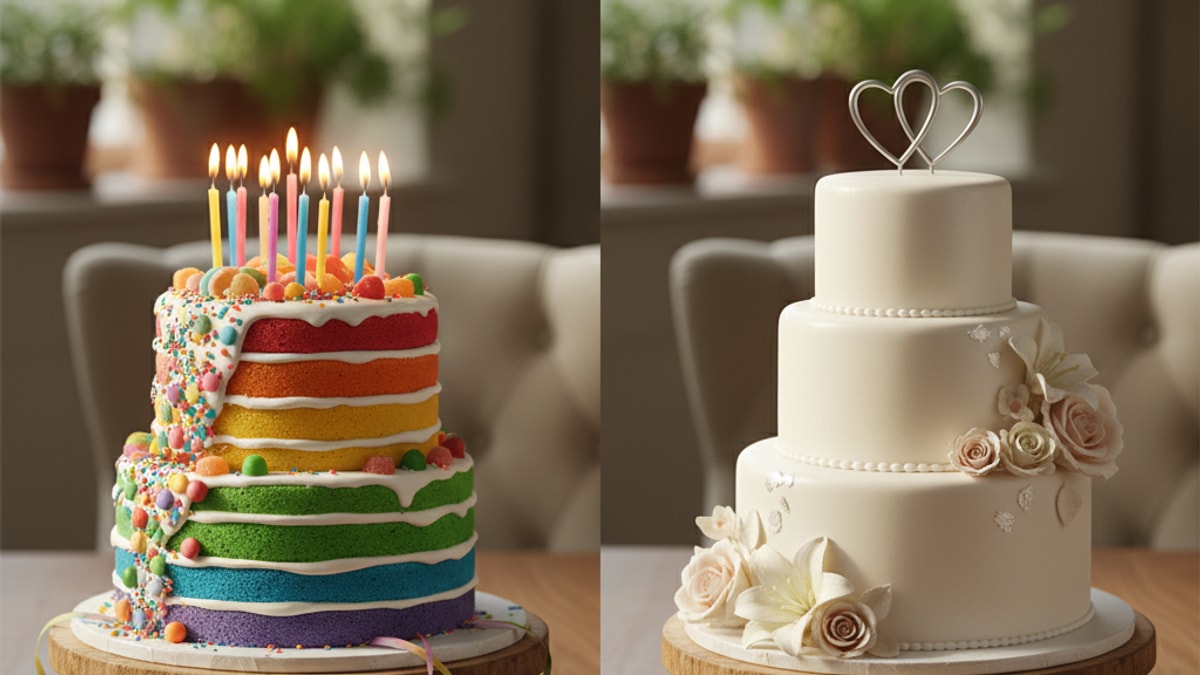 Birthday Cake vs Wedding Cake — Structure, Design & Budget