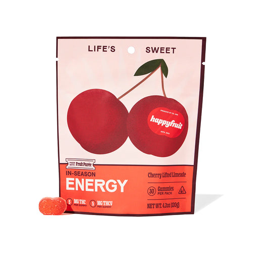 Happy Fruit -  Cherry Lifted Limeade Gummies (Energy) - 5mg THC , 5mg THCV