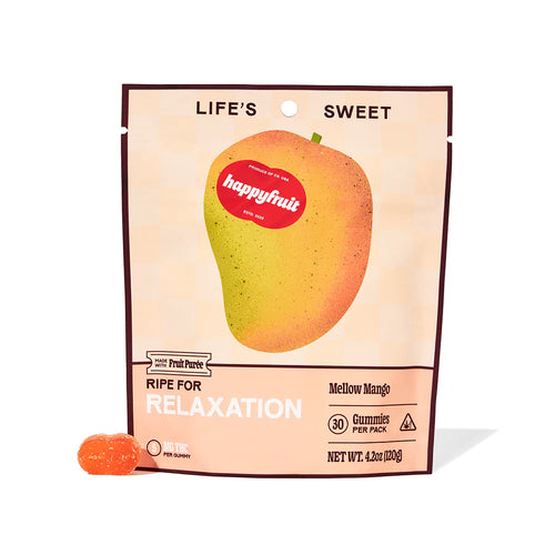 Happy Fruit - Mellow Mango Gummies (Relax) - 5mg THC Per Gummy