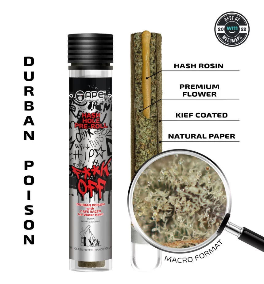 Experience Premium Flavor with Ape Cannabis Hash Hole Pre-Rolls